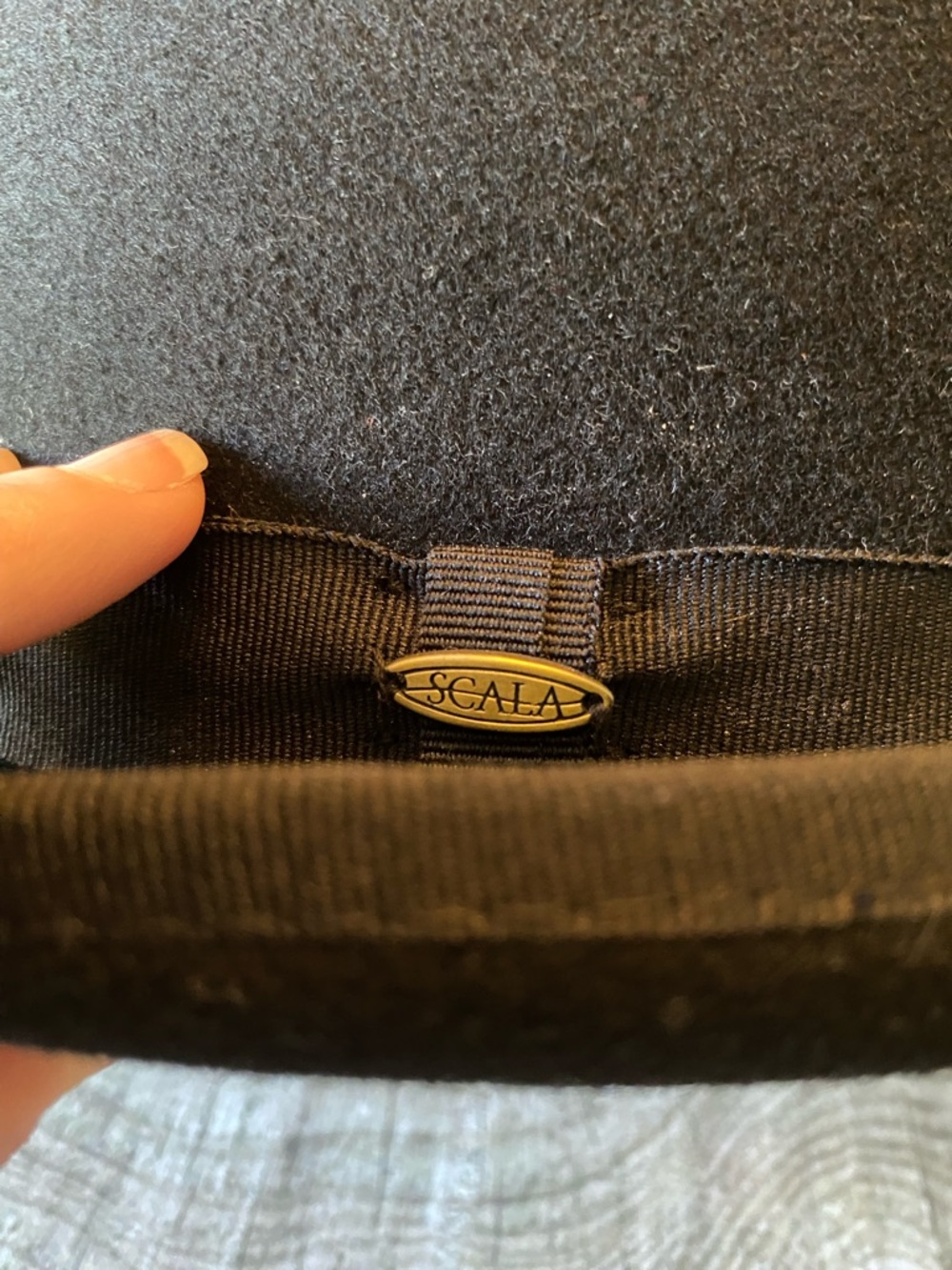 Scala Black Wool Bowler Hat with Satin Lining - Picture 4 of 5